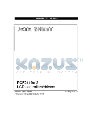 PC2119VU/2 datasheet - LCD controllers/drivers