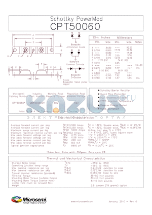 MBR50060CT datasheet - Schottky PowerMod