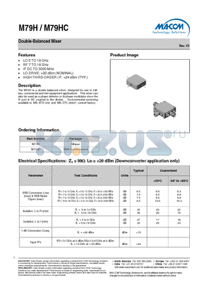 M79H datasheet - Double-Balanced Mixer