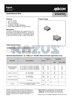 M79H datasheet - Double-Balanced Mixer