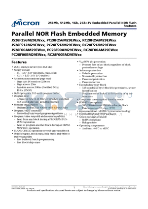 PC28F00AM29EWHA datasheet - Parallel NOR Flash Embedded Memory