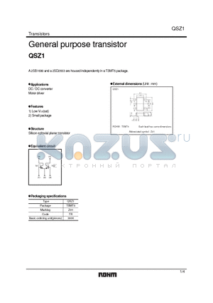 QSZ1 datasheet - General purpose transistor