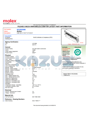 MS-71660-3080 datasheet - EBBI 50D VT RCPT IDT 80CKT