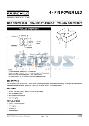 QTLP320C-E datasheet - 4 - PIN POWER LED