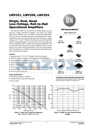 LMV321 datasheet - Single, Dual, Quad Low-Voltage, Rail-to-Rail Operational Amplifiers