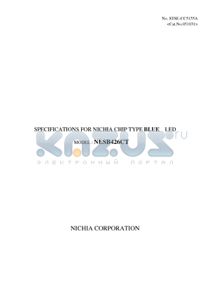 NESB426CT datasheet - TYPE BLUE LED