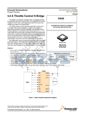 PC33926PNB datasheet - 5.0 A Throttle Control H-Bridge