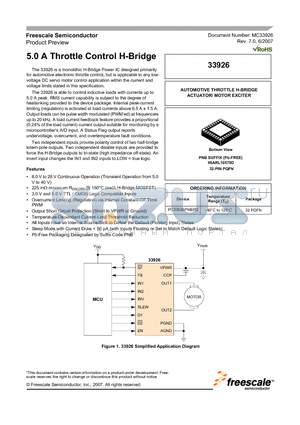 PC33926PNB/R2 datasheet - 5.0 A Throttle Control H-Bridge