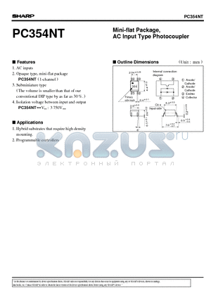 PC354N1T datasheet - Mini-flat Package, AC Input Type Photocoupler