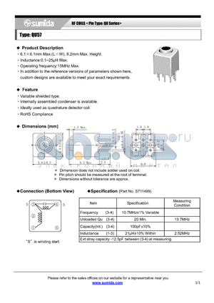 QU57 datasheet - RF COILS