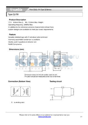 QU-7W datasheet - Filter COILS