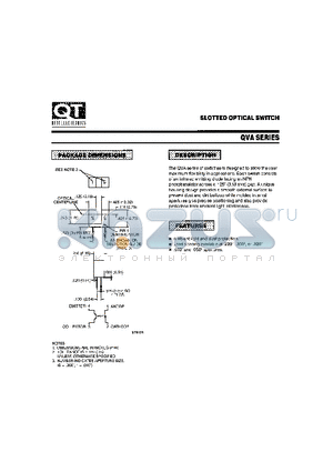 QVA11123 datasheet - slotted optical switch