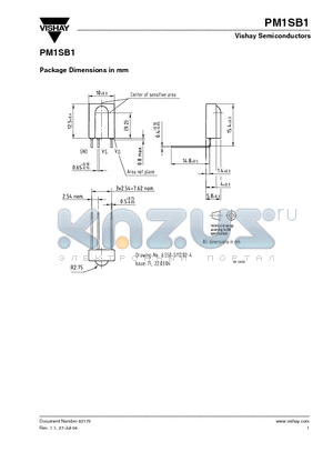 PM1SB1 datasheet - Infrared receiver modules