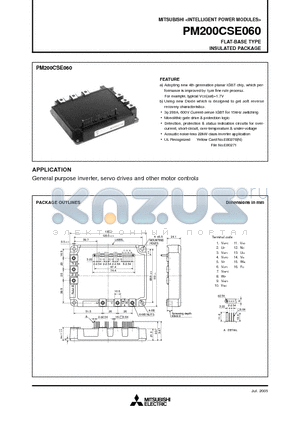 PM200CSE060_05 datasheet - FLAT-BASE TYPE INSULATED PACKAGE