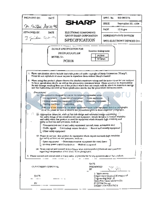 PC3H4 datasheet - DEVICE SPECIFICATION FOR PHOTOCOUPLER