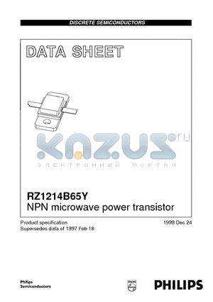 RZ1214B65Y datasheet - NPN microwave power transistor