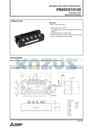 PM25CS1D120 datasheet - FLAT-BASE TYPE INSULATED PACKAGE