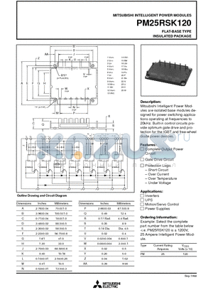 PM25RSK120 datasheet - FLAT-BASE TYPE INSULATED PACKAGE