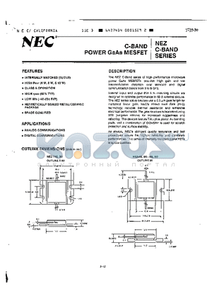 NEZ-15BD datasheet - C-BAND POWER GAAS MESFET