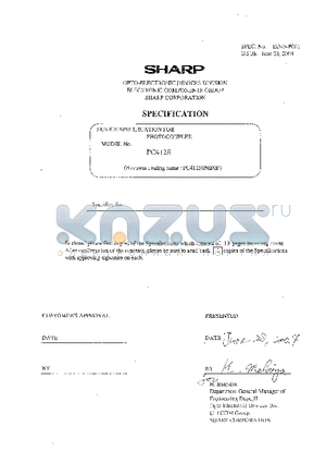 PC412S datasheet - DEVICE SPECIFICATION FOR PHOTOCOUPLER