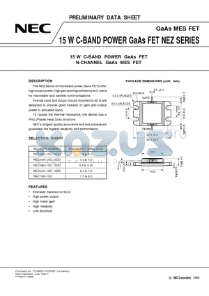 NEZ4450-15DD datasheet - 15 W C-BAND POWER GaAs FET N-CHANNEL GaAs MES FET