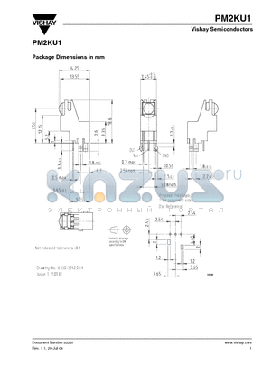 PM2KU1 datasheet - Package Dimensions in mm