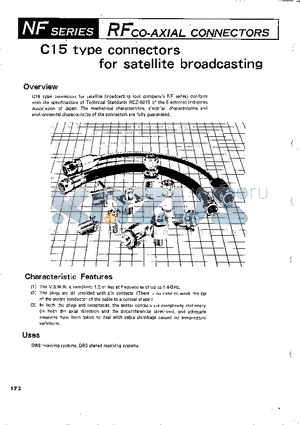 NF-WR-2A datasheet - RFCO-AXIAL CONNECTORS(C15 type connectors for satellite broadcasting)