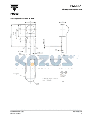 PM2SL1 datasheet - Package Dimensions in mm