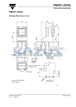 PM2VI1 datasheet - Package Dimensions in mm