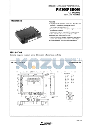 PM300RSE060 datasheet - General purpose inverter, servo drives and other motor controls