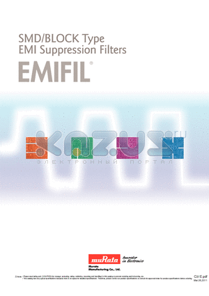 NFL21SP106X1C3 datasheet - SMD/BLOCK Type EMI Suppression Filters
