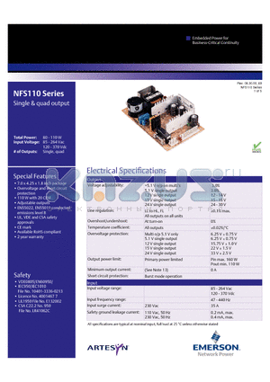 NFS110-7612J datasheet - Single & quad output