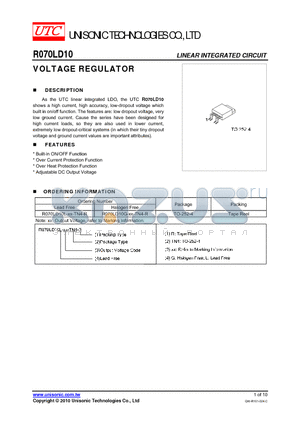 R070LD10 datasheet - VOLTAGE REGULATOR