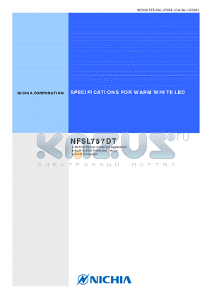 NFSL757DT datasheet - Pb-free Reflow Soldering Application, Built-in ESD Protection Device