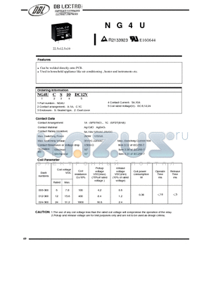 NG4UAS10DC24V datasheet - Can be welded directly onto PCB.