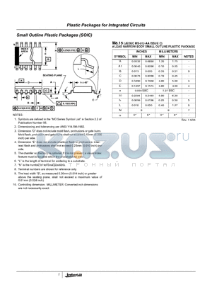 M8.15 datasheet - Plastic Packages for Integrated Circuits
