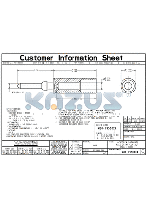 M80-1950005 datasheet - JACKSCREW DATAMATE MALE CRIMP CONTACT (SMALL BORE)