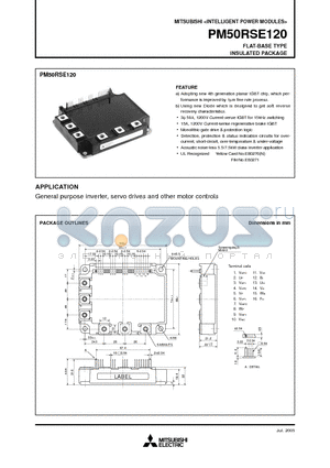 PM50RSE120 datasheet - FLAT-BASE TYPE INSULATED PACKAGE