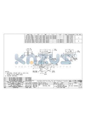 R110710-062 datasheet - INSERTER EXTRACTOR