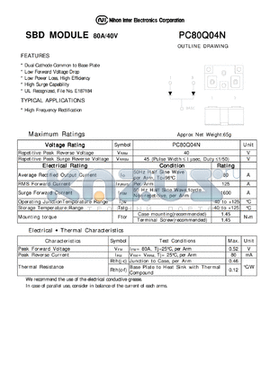 PC80Q04N datasheet - Schottky Barrier Diode