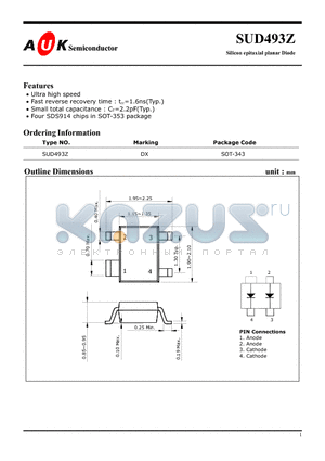 SUD493Z datasheet - Silicon epitaxial planar Diode