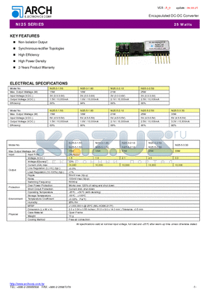NI25-3-1.8S datasheet - Encapsulated DC-DC Converter