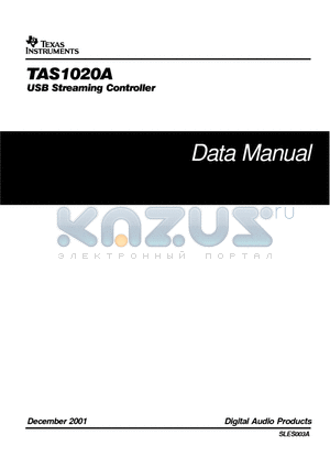 SLES003A datasheet - USB Streaming Controller