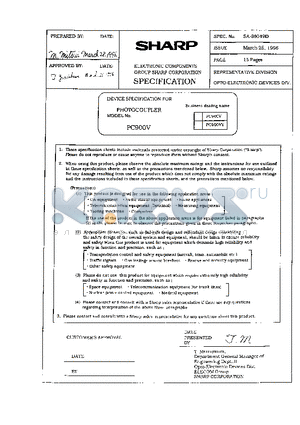 PC900V datasheet - DEVICE SPECIFICATION FOR PHOTOCOUPLER