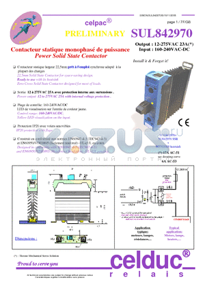 SUL842970 datasheet - Power Solid State Contactor