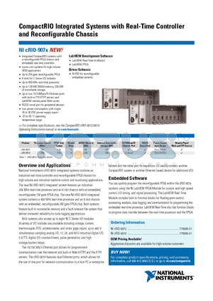 NICRIO-9072 datasheet - Lower cost systems for high-volume OEM applications