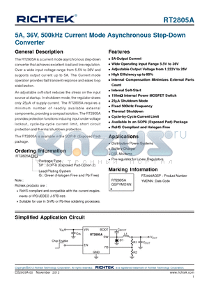 SLF12565 datasheet - 5A, 36V, 500kHz Current Mode Asynchronous Step-Down Converter