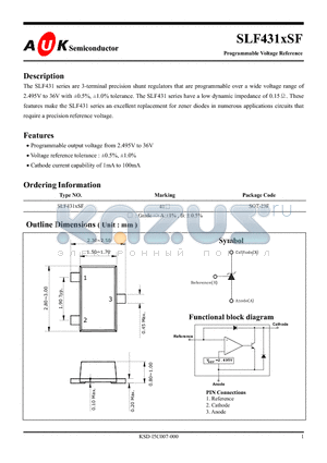 SLF431ASF datasheet - Programmable Voltage Reference