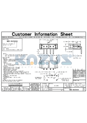 M80-8421742 datasheet - DATAMATE 2mm PITCH HORIZONTAL PC TAIL SIL PLUG ASSEMBLY - LATCHED (RoHS)