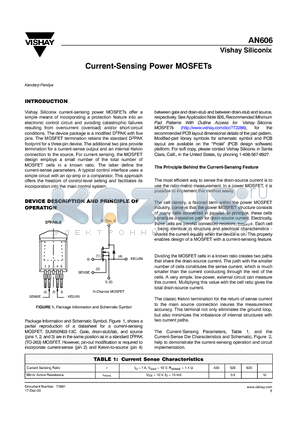 SUM50N03-13LC datasheet - Current-Sensing Power MOSFETs